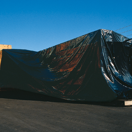 20 x 100' - 4 Mil Black Poly Sheeting/Central Folded